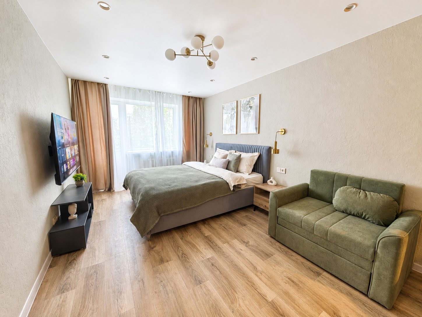 1-к. квартира, 33,5 м², 2 кровати